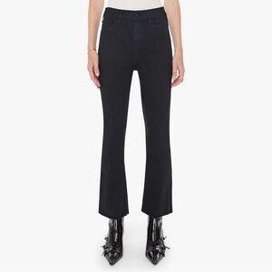 MOTHER Black High-Rise Flare Jeans